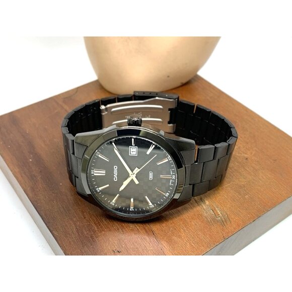 Casio Men's Watch MTP-VD03 Quartz Analog Black Dial Stainless Steel 41mm 5058 - Picture 8 of 14